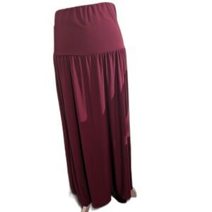 Women's Maxi Skirt - 24seven -  Burgundy Size M
